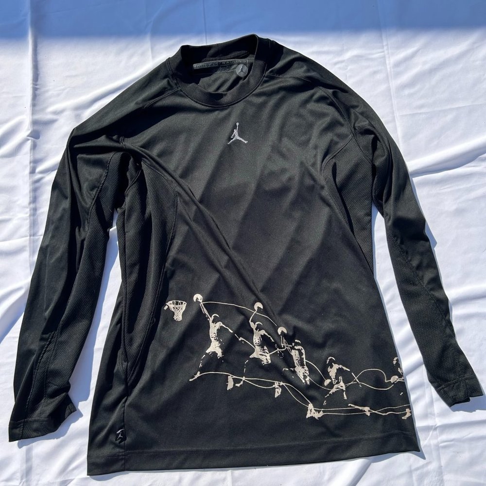 Mens Air Jordan Long Sleeve Training Shirt Top Large Like New